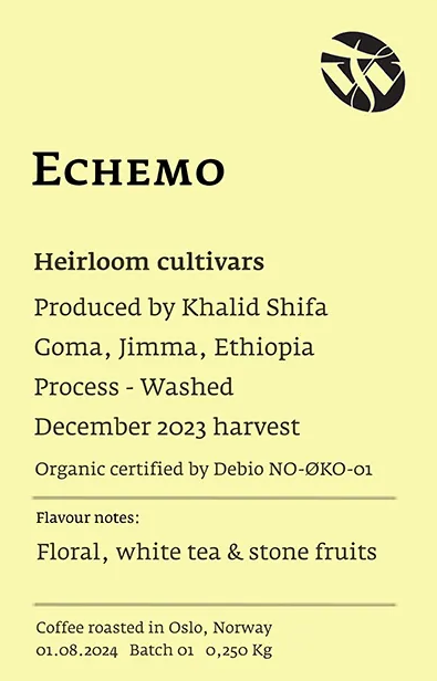 Tim Wendelboe - Ethiopia - Echemo - Washed Process