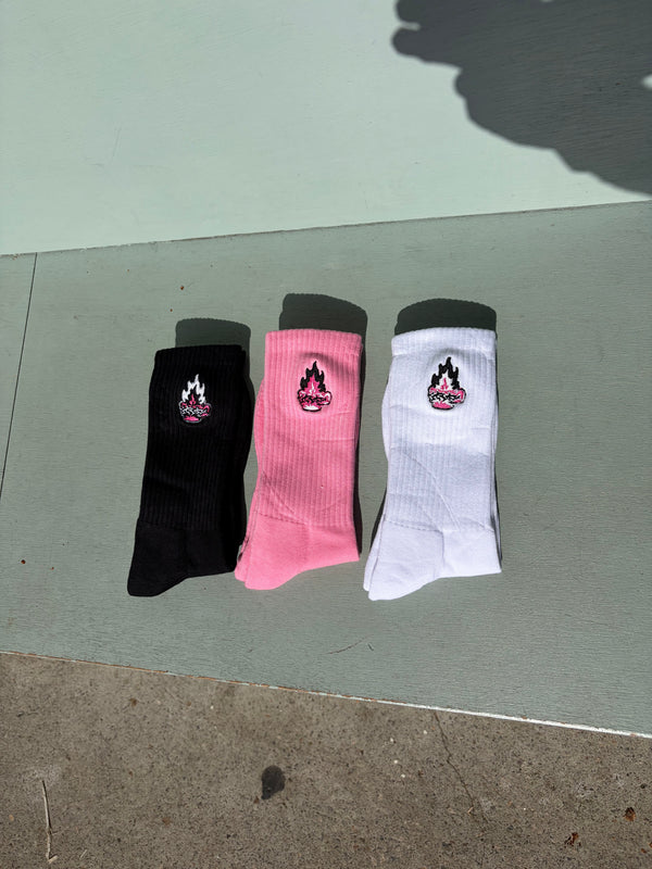 Socks - Shân Primrose - Flaming Cup